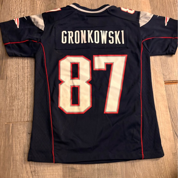 Youth Nike on field Patriots Gronkowski 87 Super Bowl XLIX Champions Jersey - Picture 2 of 3